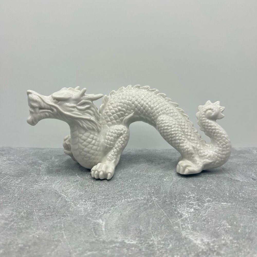 Vintage Otagiri Porcelain White Foo Dragon OMC Japan Excellent Condition
